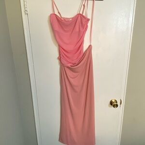 Chic Backless Pink Dress